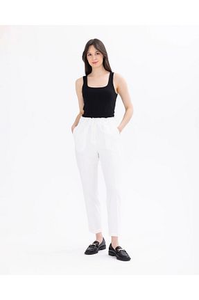 شلوار سفید زنانه پنبه ای SEÇİLSTORE - کد 879368226