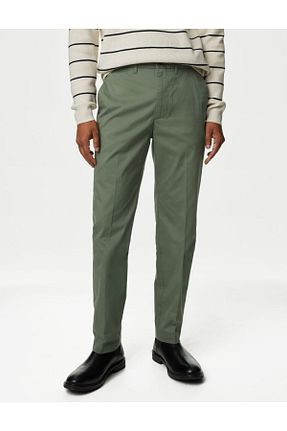 شلوار سبز مردانه پنبه ای Marks & Spencer - کد 690239480
