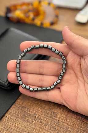 دستبند جواهر رنگی مردانه سنگ طبیعی TESBİHKENTİ - کد 879411015