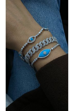 دستبند نقره طوسی زنانه 925 عیار GÜLŞAH SEZER - کد 879434850