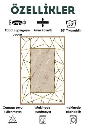 فرش طلائی قابل شستشو ComfortCo - کد 905332115