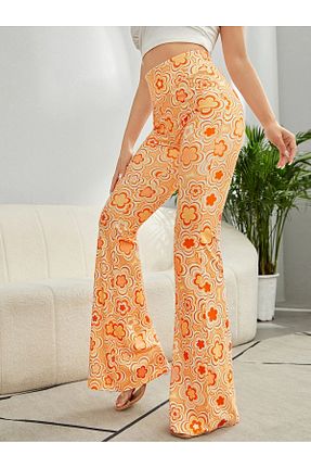 شلوار نارنجی زنانه بافت My Kids Wear - کد 879437610