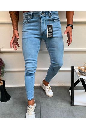 شلوار جین آبی مردانه پاچه تنگ moda biz - کد 879462962
