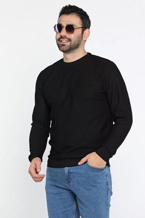 پلیور مشکی مردانه ساده MİSHAR İTALİA - کد 879452359