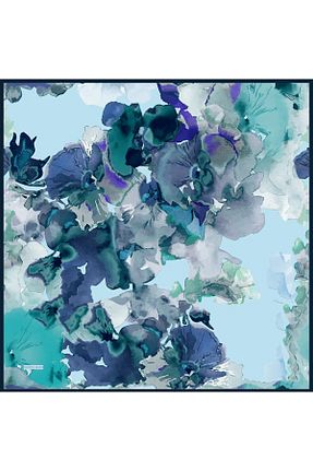 روسری فیروزه ای 90 x 90 Valentino Orlandi - کد 879451362