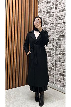 پالتو پشمی مشکی زنانه رگولار Gülsüm Aydın - کد 868628927