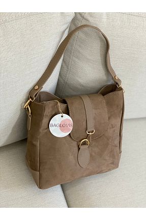 کیف دوشی بژ زنانه جیر BAGLOVİS - کد 879486331