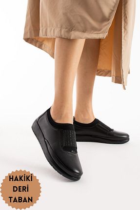 کفش کلاسیک مشکی زنانه چرم خالص KAOF SHOES - کد 877679627