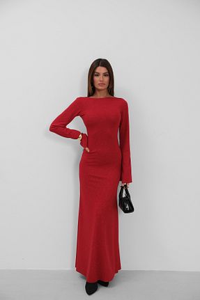 لباس قرمز زنانه بافتنی Black Fashion - کد 879492542