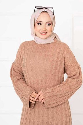 لباس بژ زنانه تریکو EBRUTESETTÜR - کد 879491453
