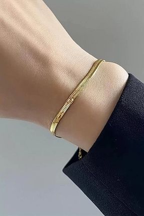 دستبند استیل (فولاد) طلائی زنانه استیل (فولاد) Violetta Jewelry - کد 871678491