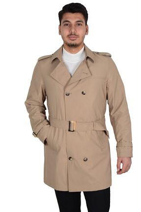ترنچکت بژ مردانه پلی استر Cengiz İnler - کد 879526770
