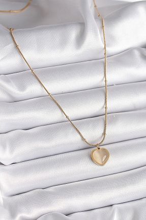 گردنبند استیل ( فولاد ) رنگی زنانه روکش طلا REKA MODA - کد 880467667