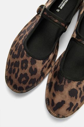 کفش کلاسیک قهوه ای زنانه چرم لاکی Pull & Bear - کد 879544157