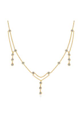 گردنبند نقره طلائی زنانه 925 عیار Coşar Silver - کد 879558486