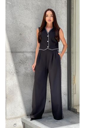 ست بالاتنه و پائین تنه مشکی زنانه بافتنی MODATALİKA - کد 879684312