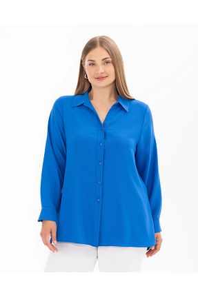 پیراهن سرمه ای زنانه سایز بزرگ SEÇİLSTORE - کد 879680132