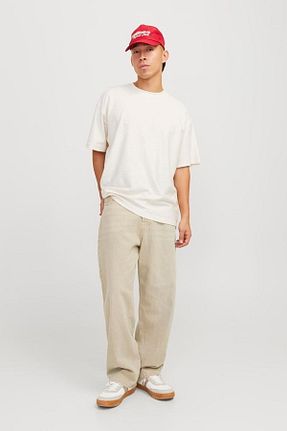شلوار جین بژ مردانه پاچه پهن Jack & Jones - کد 879684382