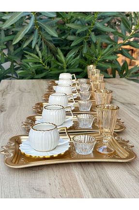 فنجان قهوه سفید 6 نفره HediyeKöşkü - کد 879651582