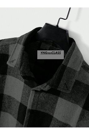 پیراهن طوسی مردانه رگولار YNGMENCLASS - کد 879684356