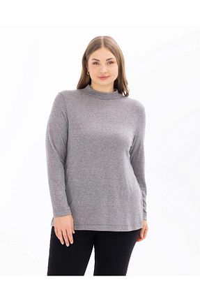 بلوز طوسی زنانه ساده SEÇİLSTORE - کد 879813405
