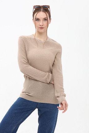 بلوز بژ زنانه ساده RİGALA - کد 879821127