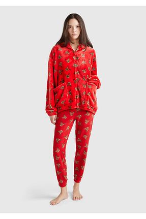 شلوار کرمگن قرمز زنانه پلی استر United Colors of Benetton - کد 879844297