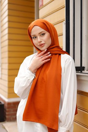 شال نارنجی زنانه پنبه ای QASSA SHAL - کد 879854716