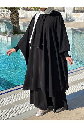 ست بالاتنه و پائین تنه حجاب مشکی زنانه Çan Bayram Giyim - کد 879861846
