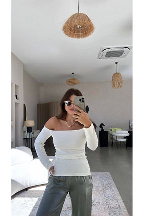 بلوز نباتی زنانه ساده Ecenin Favorileri - کد 879850779