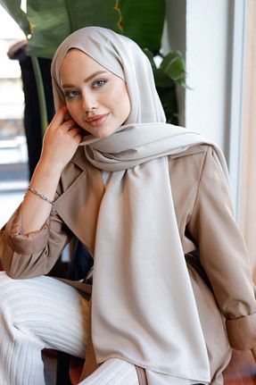 شال طوسی زنانه پنبه ای QASSA SHAL - کد 879855744