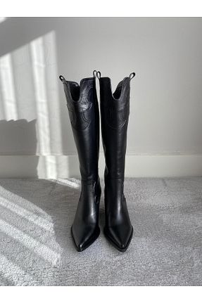 بوت / نیم بوت مشکی زنانه چرم خالص LA PASSION - کد 879853278