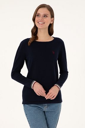 پلیور سرمه ای زنانه ساده U.S. Polo Assn. - کد 879883123