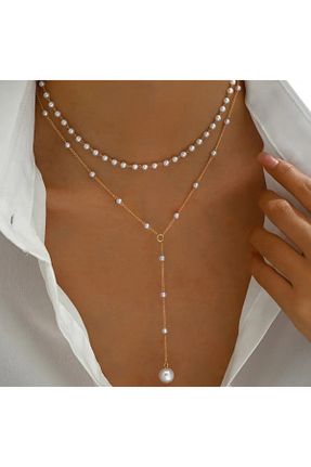 گردنبند مروارید طلائی مروارید آب شیرین Silpus - کد 879876502