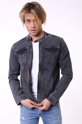 کت طوسی مردانه اسلیم فیت LTC Jeans - کد 4367369