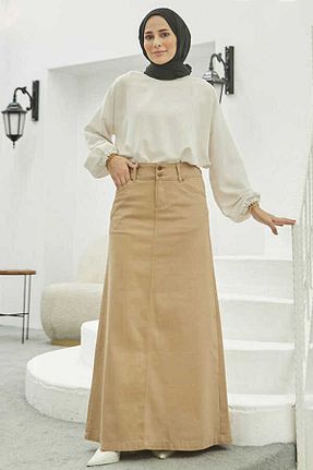 دامن حجاب بژ زنانه کارگو Neways - کد 773218451