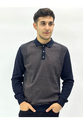 پلیور سرمه ای مردانه ساده Beğen - کد 879909523