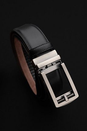 کمربند مشکی مردانه چرم خالص Niki Leather - کد 879907284