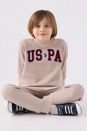 ست بالاتنه و پائین تنه بژ بچه گانه بافتنی U.S. Polo Assn. - کد 879887265