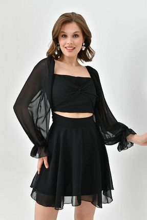 لباس مشکی زنانه بافتنی WOMAN VISION - کد 879904504