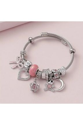 دستبند استیل (فولاد) طلائی زنانه استیل (فولاد) SMÖ AKSESUAR - کد 879997981