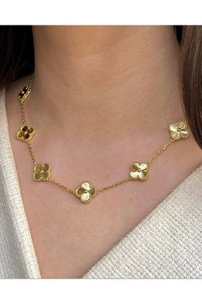 گردنبند استیل ( فولاد ) طلائی زنانه استیل (فولاد) mibrillo - کد 879926507