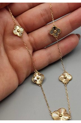 گردنبند استیل ( فولاد ) طلائی زنانه استیل (فولاد) mibrillo - کد 879926507
