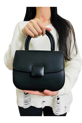 کیف دوشی مشکی زنانه چرم مصنوعی Gizemli - کد 879923161