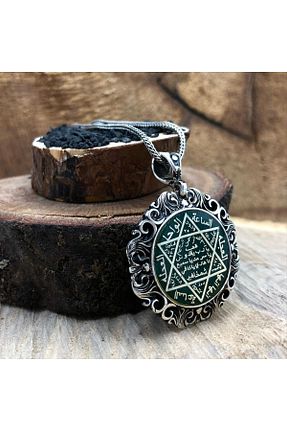 گردنبند نقره سبز زنانه 925 عیار Sima Silver - کد 326429261