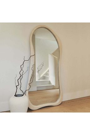 آینه بژ چوب Felicity Mirror - کد 893323086