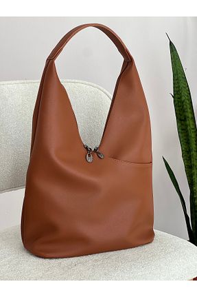 کیف دوشی قهوه ای زنانه چرم مصنوعی nura - کد 879955996