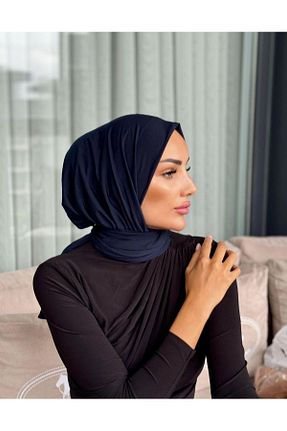 روسری سرمه ای پنبه پلی استر Butik - کد 879951444