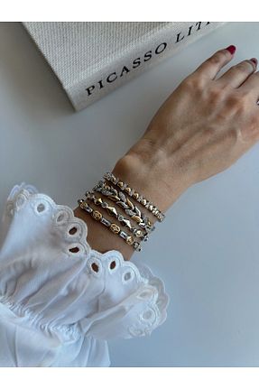دستبند جواهر طلائی زنانه زیرکن Store - کد 879935831