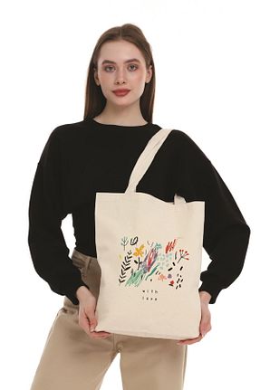 کیف دوشی بژ زنانه پارچه ای Çınar Bez Çanta - کد 49639540